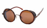 Steampunk Sunglasses Women Round Glasses Goggles Men Side Visor Circle Lens Unisex Vintage Retro Style Punk Oculos De Sol M027