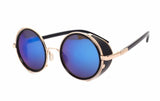 Steampunk Sunglasses Women Round Glasses Goggles Men Side Visor Circle Lens Unisex Vintage Retro Style Punk Oculos De Sol M027