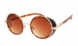 Steampunk Sunglasses Women Round Glasses Goggles Men Side Visor Circle Lens Unisex Vintage Retro Style Punk Oculos De Sol M027