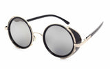 Steampunk Sunglasses Women Round Glasses Goggles Men Side Visor Circle Lens Unisex Vintage Retro Style Punk Oculos De Sol M027