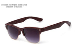 ARTORIGIN Half Frame Wood Sunglasses Women Men Wooden Glasses Rivet Brand Designer Eyewear Oculos De Sol Dropshipping  AT014