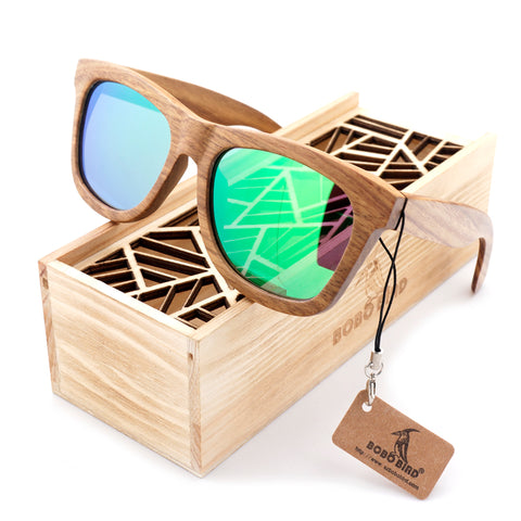 BOBO BIRD Wood Sunglasses Brand Designer brown wooden sunglasses Style Square SunGlasses Gafas Oculos Masculino