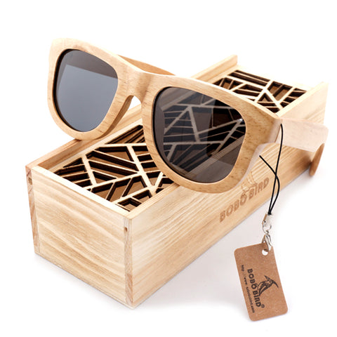 BOBO BIRD Wood Sunglasses Brand Designer brown wooden sunglasses Style Square SunGlasses Gafas Oculos Masculino