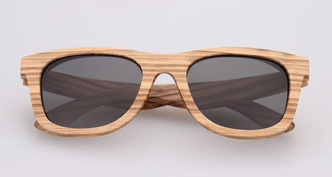 Mens Luxury Brand Real Zebra Wooden Sunglasses Frames Custom Logo Bamboo Sunglasses Men Polarized UV400 Lens Sunglass