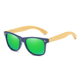 EZREAL Wood Sunglasses Men Women Square Bamboo Women For Polarized Mirror Sun Glasses Oculos de sol Masculino Handmade With case