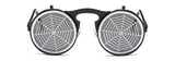 SHAUNA Fashion Men Round Punk Sunglasses Unique Women Steampunk Sunglasses Springs legs Flip Party Glasses