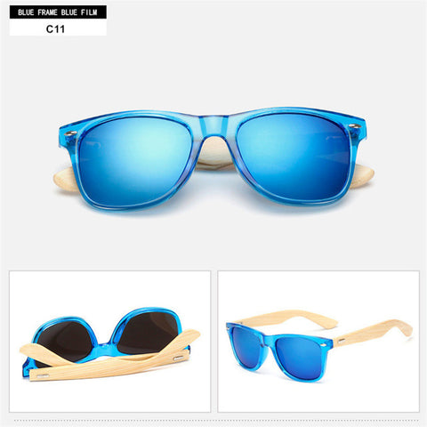 YOOSKE Bamboo Sunglasses for Men Women Travel Goggles Sun Glasses  Vintage Wooden Leg Eyeglasses Fashion Brand Design