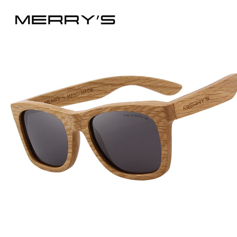 MERRY'S DESIGN Men/Women Wooden Sunglasses Retro Polarized Sun Glasses HAND MADE 100% UV Protection S'5140