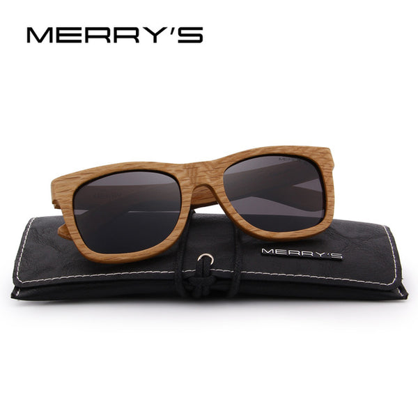 MERRY'S DESIGN Men/Women Wooden Sunglasses Retro Polarized Sun Glasses HAND MADE 100% UV Protection S'5140