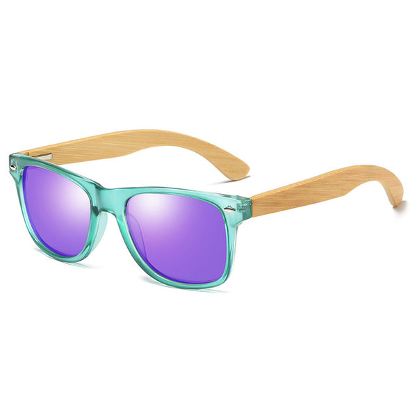 EZREAL Polarized Wood Sunglasses Men Bamboo Leg Sunglass Women Brand Design Sport Goggles Gold Mirror Sun Glasses