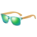 EZREAL Polarized Wood Sunglasses Men Bamboo Leg Sunglass Women Brand Design Sport Goggles Gold Mirror Sun Glasses