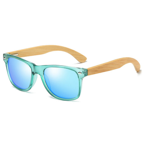 EZREAL Polarized Wood Sunglasses Men Bamboo Leg Sunglass Women Brand Design Sport Goggles Gold Mirror Sun Glasses