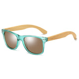 EZREAL Polarized Wood Sunglasses Men Bamboo Leg Sunglass Women Brand Design Sport Goggles Gold Mirror Sun Glasses