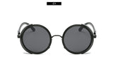 Sweet CITRUS Round Steampunk Sunglasses Men Women Brand Designer Sun glasses For Male UV400 Oculos de sol feminino Metal shades