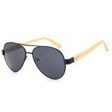 AZB Vintage Pilot Wood Sunglasses Men Women UV400 Gradient Sun Glasses Driver Sport Eyewear Original Bamboo Sunglass