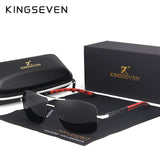 KINGSEVEN 2018 Brand Men Aluminum Sunglasses HD Polarized UV400 Mirror Male Sun Glasses Women For Men Oculos de sol N724
