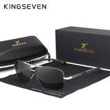 KINGSEVEN 2018 Brand Men Aluminum Sunglasses HD Polarized UV400 Mirror Male Sun Glasses Women For Men Oculos de sol N724