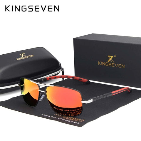 KINGSEVEN 2018 Brand Men Aluminum Sunglasses HD Polarized UV400 Mirror Male Sun Glasses Women For Men Oculos de sol N724