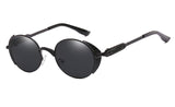 Gothic Steampunk Sunglasses Women Men Vintage Retro Oval Metal Sun Glasses UV400 Steam Punk Goggles Mirrored Oculos 1281T