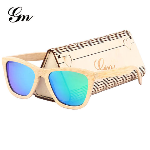 G M  2018, the new product is fashionable male female polarizing glasses, raw material bamboo and wood sunglasses