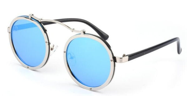 2018 Retro Round Steampunk Sunglasses Men Vintage Eyewear Accessories Women Sun Glasses Oculos 1762