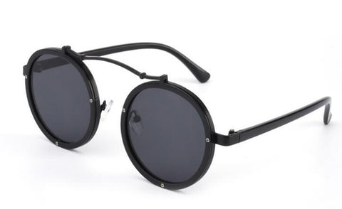 2018 Retro Round Steampunk Sunglasses Men Vintage Eyewear Accessories Women Sun Glasses Oculos 1762