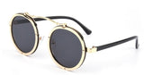 2018 Retro Round Steampunk Sunglasses Men Vintage Eyewear Accessories Women Sun Glasses Oculos 1762