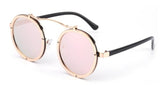 2018 Retro Round Steampunk Sunglasses Men Vintage Eyewear Accessories Women Sun Glasses Oculos 1762