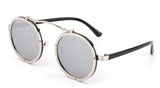 2018 Retro Round Steampunk Sunglasses Men Vintage Eyewear Accessories Women Sun Glasses Oculos 1762