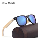 WILLPOWER Men Bamboo Sunglasses Wood Sunglass Women Brand Designer Mirror Lens Custom Logo For Everyone Sun Glasses