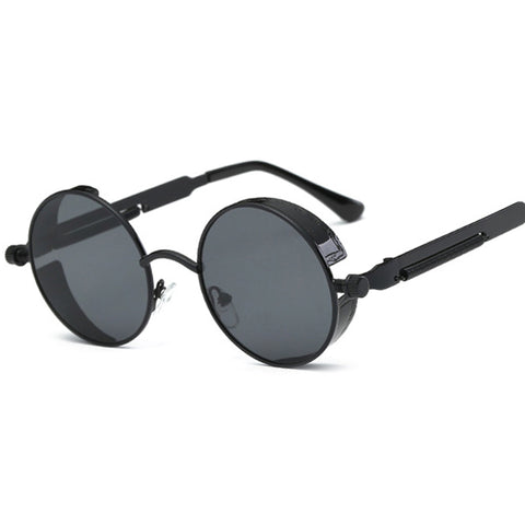 Vintage Women Steampunk Sunglasses Brand Design Round Sunglasses for men women retro de sol UV400 sun glasses eyewear