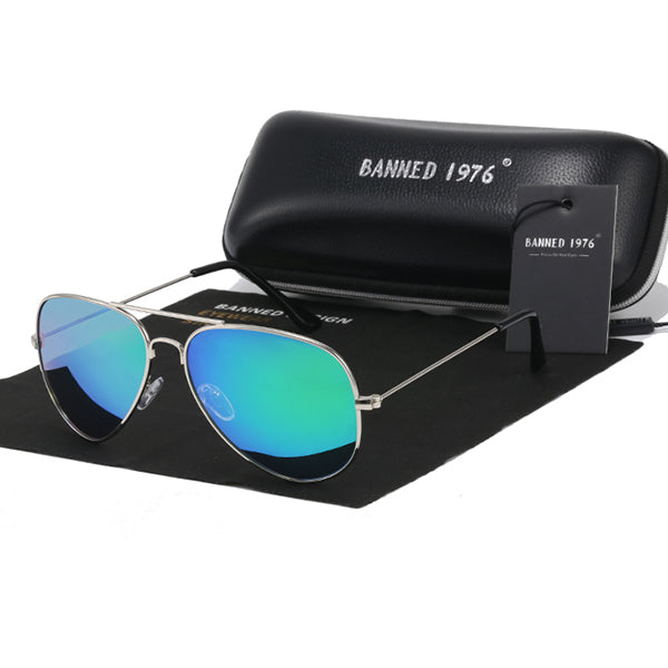BANNED 1976 classic HD polarized metal frame fashion sunglasses classic design women men feminin brand oculos vintage glasses