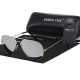 BANNED 1976 classic HD polarized metal frame fashion sunglasses classic design women men feminin brand oculos vintage glasses