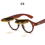 DJXFZLO Fashion Retro Steampunk Sunglasses Women Round Glasses Brand Designer Vintage Steam Punk Sun Glasses oculos gafas de sol