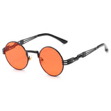 Gothic Steampunk Sunglasses Men Women Metal Eyeglasses Round Shades Brand Designer Sun glasses Mirror High Quality UV400 Eyewear