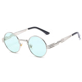 Gothic Steampunk Sunglasses Men Women Metal Eyeglasses Round Shades Brand Designer Sun glasses Mirror High Quality UV400 Eyewear