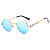 Gothic Steampunk Sunglasses Men Women Metal Eyeglasses Round Shades Brand Designer Sun glasses Mirror High Quality UV400 Eyewear