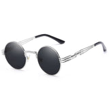 Gothic Steampunk Sunglasses Men Women Metal Eyeglasses Round Shades Brand Designer Sun glasses Mirror High Quality UV400 Eyewear