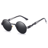 Gothic Steampunk Sunglasses Men Women Metal Eyeglasses Round Shades Brand Designer Sun glasses Mirror High Quality UV400 Eyewear