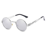 Gothic Steampunk Sunglasses Men Women Metal Eyeglasses Round Shades Brand Designer Sun glasses Mirror High Quality UV400 Eyewear