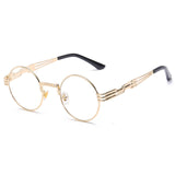 Gothic Steampunk Sunglasses Men Women Metal Eyeglasses Round Shades Brand Designer Sun glasses Mirror High Quality UV400 Eyewear