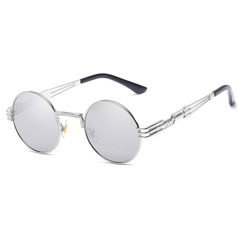 Classic Round Steampunk Sunglasses Men Women Fashion Metal Glasses Brand Design Vintage Sunglasses High Quality UV400 Eyewear
