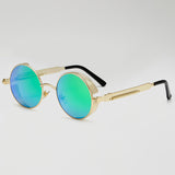 Metal Steampunk Sunglasses Men Women Fashion Round Glasses Brand Design Vintage Sunglasses High Quality UV400 Eyewear Shades