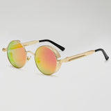 Metal Steampunk Sunglasses Men Women Fashion Round Glasses Brand Design Vintage Sunglasses High Quality UV400 Eyewear Shades