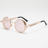 Metal Steampunk Sunglasses Men Women Fashion Round Glasses Brand Design Vintage Sunglasses High Quality UV400 Eyewear Shades