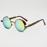 Metal Steampunk Sunglasses Men Women Fashion Round Glasses Brand Design Vintage Sunglasses High Quality UV400 Eyewear Shades