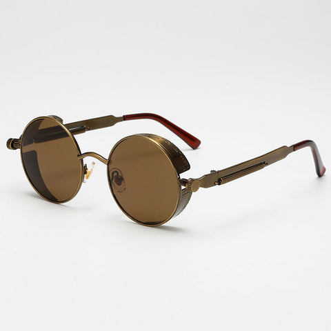 Metal Steampunk Sunglasses Men Women Fashion Round Glasses Brand Design Vintage Sunglasses High Quality UV400 Eyewear Shades
