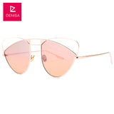 DENISA 2018 Butterfly Frame Cat Eye Sunglasses Women New Fashion Pink Red Retro Sun Glasses Girls UV400 zonnebril dames G18632