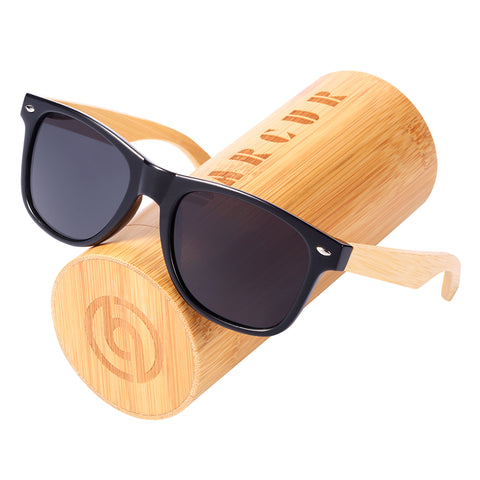 BARCUR Wood Sunglasses Spring Hinge Handmade Bamboo Sunglasses Men Wooden Sun glasses Women Polarized Oculos de sol masculino