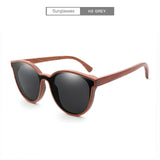 AZB 2018 New  Cat Eye Bamboo Sunglasses Men's UV400 Wooden glasses Women Brand Designer Original Wood Sun Glasses